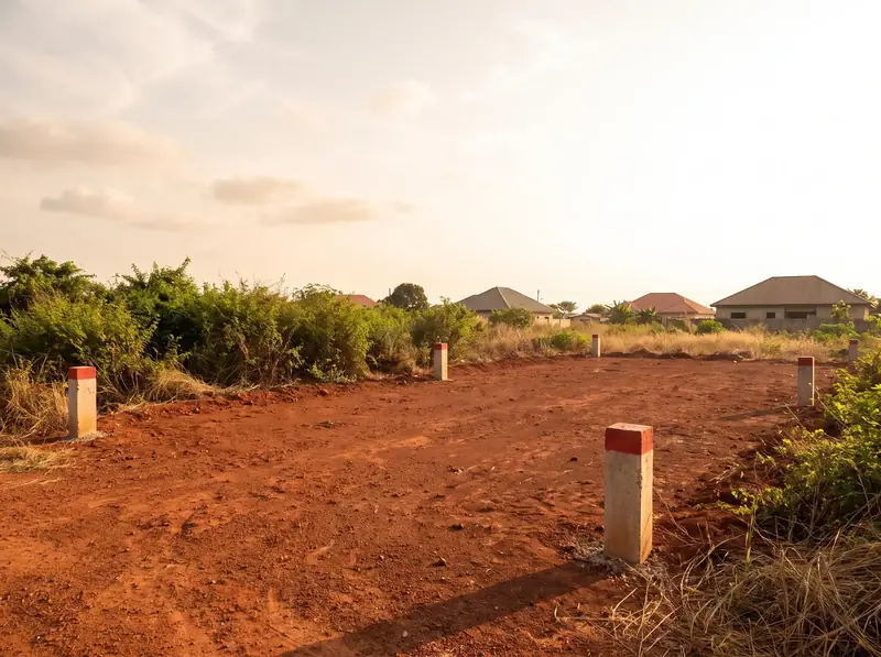 Titled land plot