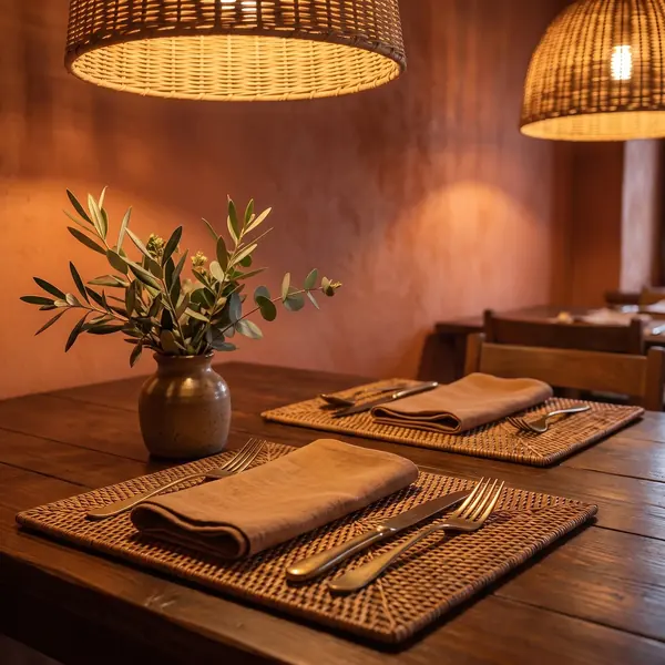Restaurant table setting