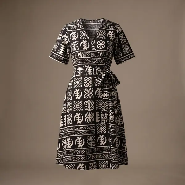 Adinkra Wrap Dress