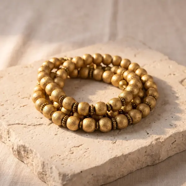 Gold Beaded Necklace