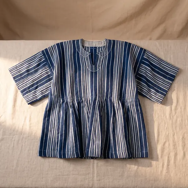 Indigo Smock Shirt